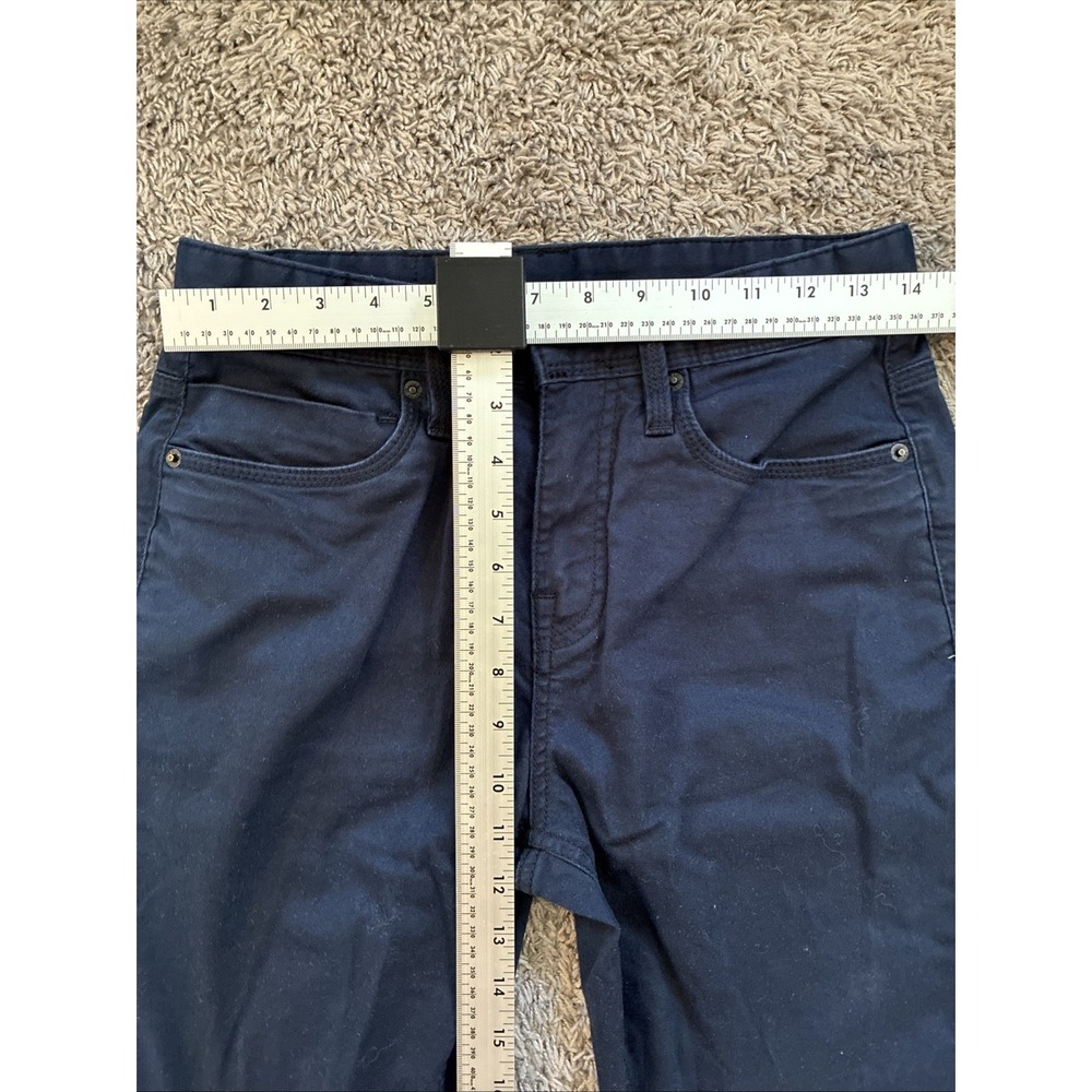 PRANA Men's Casual Pants Slim Fit Leg Flat Front Solid Navy Blue 28x32 - Picture 6 of 9
